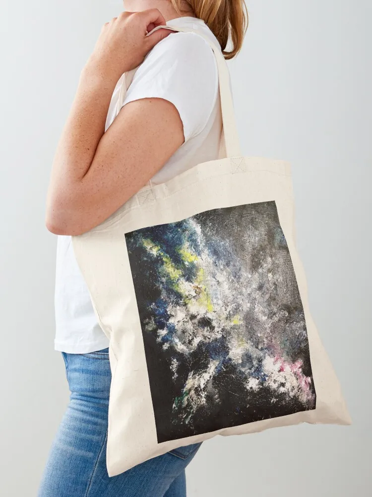 التنفس - التنفس في ليلة الشتاء حمل حقيبة كبيرة للنساء حقيبة صديقة للبيئة حقيبة يد للمتسوقين قابلة للطي