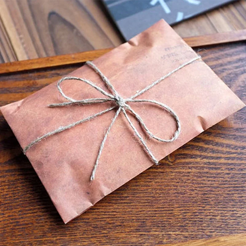 빈티지 봉투 레터 크래프트지, 빈 종이, 빈 창, 청첩장 봉투, 인사 카드, 18x11cm, 10 개