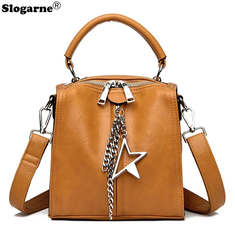 Women\'s Fashion Backpack Soft Leather Waterproof Handbags Girls 2024 New Portable Shoulder Bags Durable Mini Travel Bags