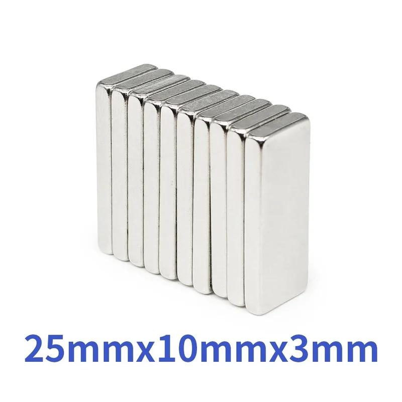 

2/5/10/20/30/50PCS 25X10X3mm Rectangular Powerful Strong Magnetic Magnets N35 Block Rare Earth Neodymium Magnet 25x10x3 25*10*3