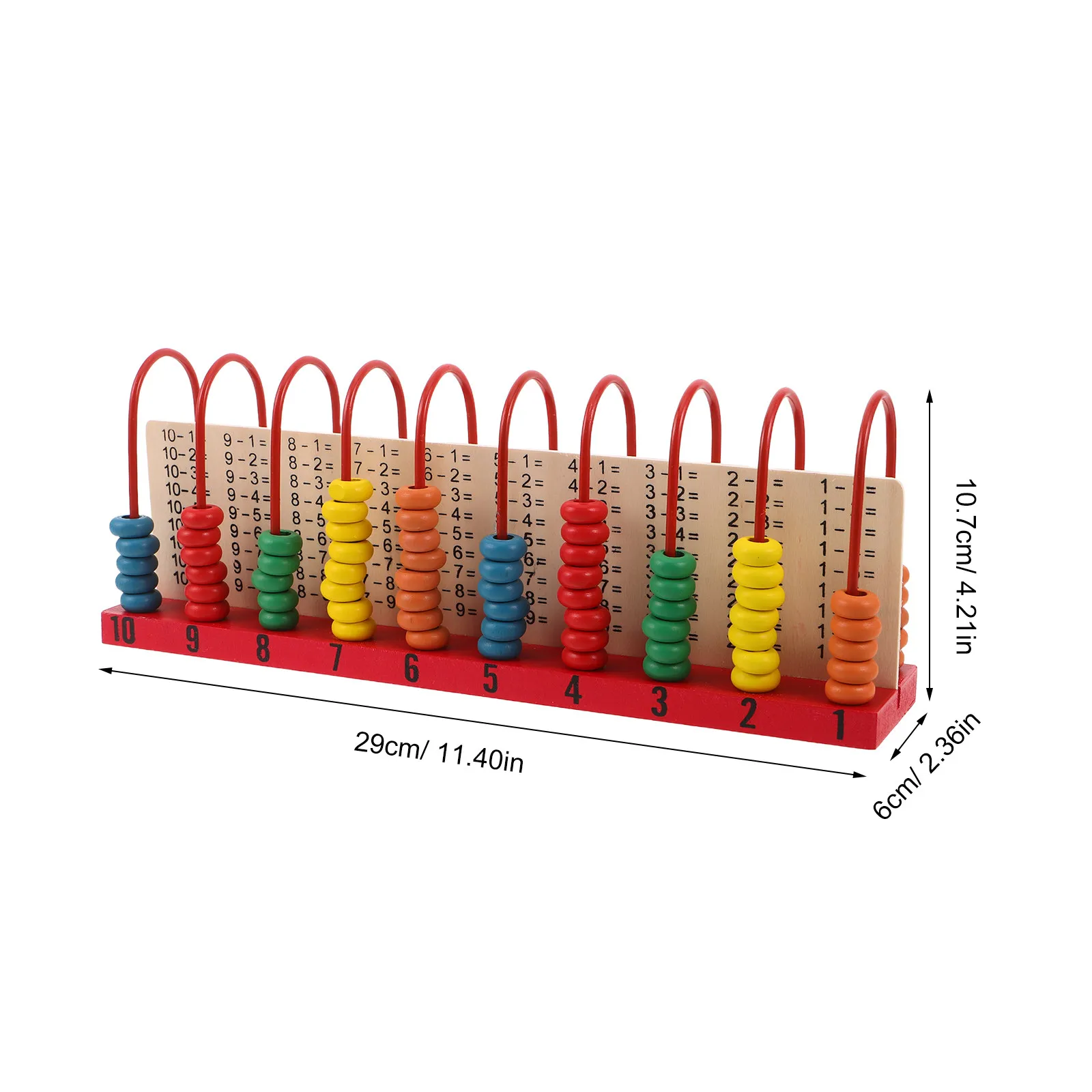 Wooden Abacus for Kids Math Learning Addition Subtraction Practice Preschool Brain Developing Tactile Counting Tool School