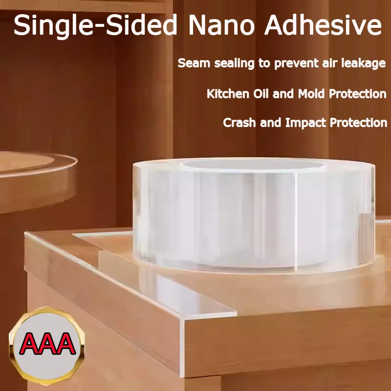 Nano Anti-Mold Tape, Single-Sided Adhesive, Residue-Free Upon Removal, Protects Against Dirt, Oil, and Water, Suitable for Seali
