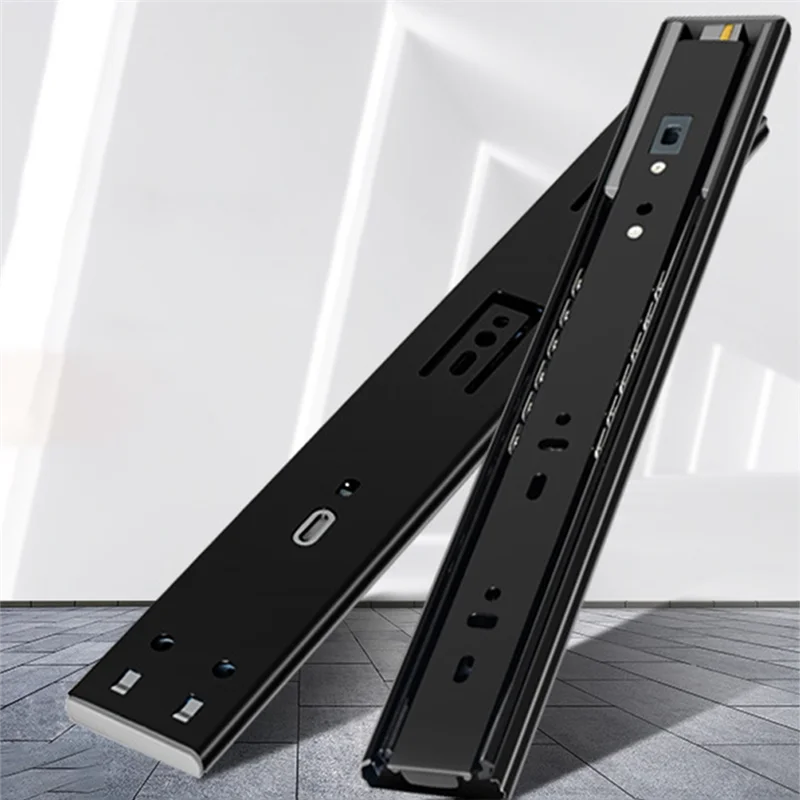 خزانة جيدة سميكة 3 أقسام عازلة كتم درج الشريحة السكك الحديدية التخميد باب خزانة الملابس 3-قسم المسار