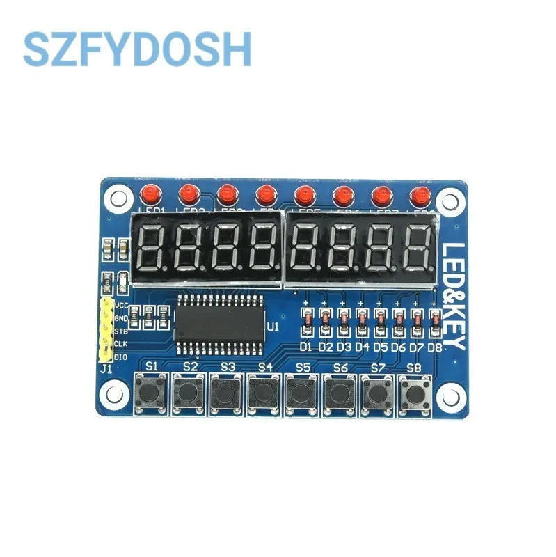 

TM1638 Module Key Display For AVR Arduino New 8-Bit Digital LED Tube 8-Bit