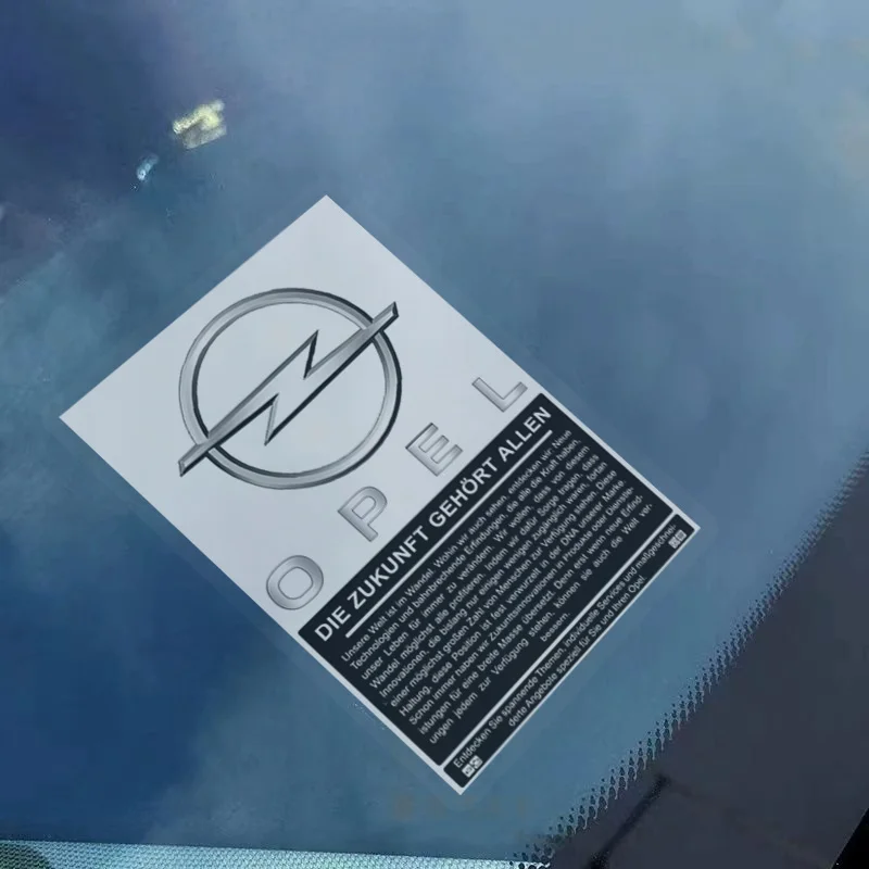 

Новая наклейка JDM подходит для Opel Astra Antara Zafira Frontera Rocks Mokka-e Corsa Insignia, лобовое стекло автомобиля, электростатическая пленка