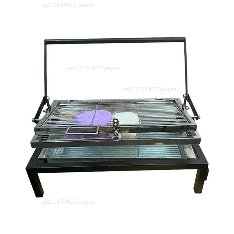 New Flip Barbecue Grill, Outdoor Camping Portable Folding Barbecue Grill, Rotatable Household Barbecue Grill