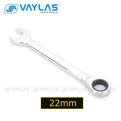 22mm Ratchet Wrench Spanner Fixed Head Mirror Polish 72T Ratcheting High Torque Multitool