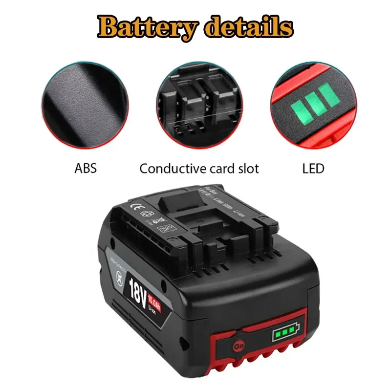 NEW 18V 6000mAh Ersatz Batterie für Bosch 18V Professionelle System Cordless Werkzeuge BAT609 BAT618 GBA18V80 18650 Zelle