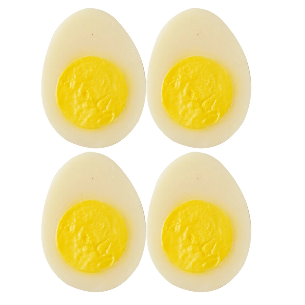 

Simulated Boiled Model PVC Artificial Food For Photography Props Kitchen Display Fake Montessori Learning Tools 4Pcs