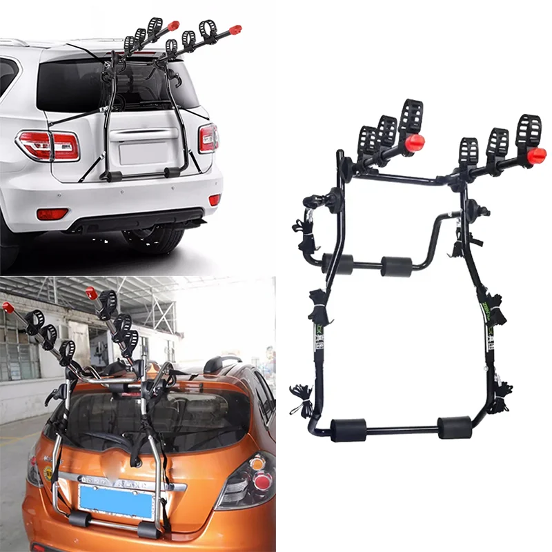 2/3-Bicycle Sturdy Arm Trunk Mount Bike Carrier Rack Hatchback Rear Holder for AUTO SUV & Car /Roof rack