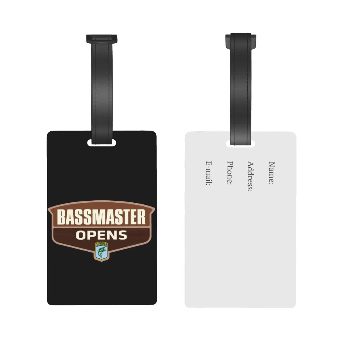 Bassmaster Elite Series Fishing Luggage Tags Suitcase Accessories Travel Baggage Boarding Tag Label Holder ID Name Address