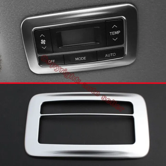 

ABS Pearl Chrome Rear Air Conditioner Adjust Buttons Cover Trim For Toyota Sienna 2015 2016 2017 Car Accessories Stickers