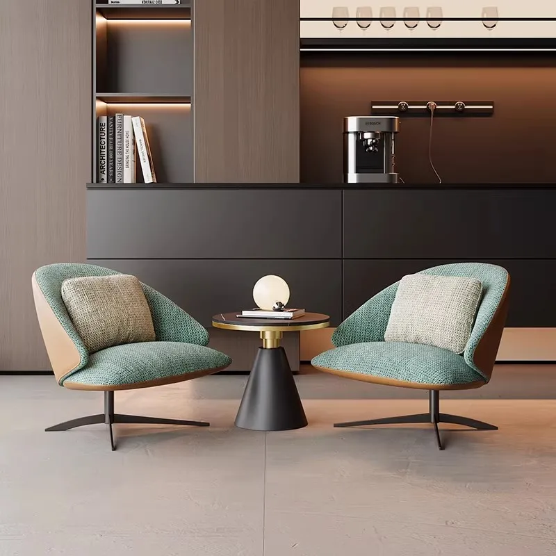 Italian Minimalist Meeting Guests To Negotiate Sofa Chair Combination Sales Department Tea House Hotel Leisure 4S Store Receptio