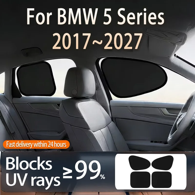 

Защитный чехол-солнцезащитный козырек для боковых окон автомобиля BMW 5 серии 2017-2027 MK7 MK8, для передних и задних боковых окон, защита от солнца и УФ-излучения