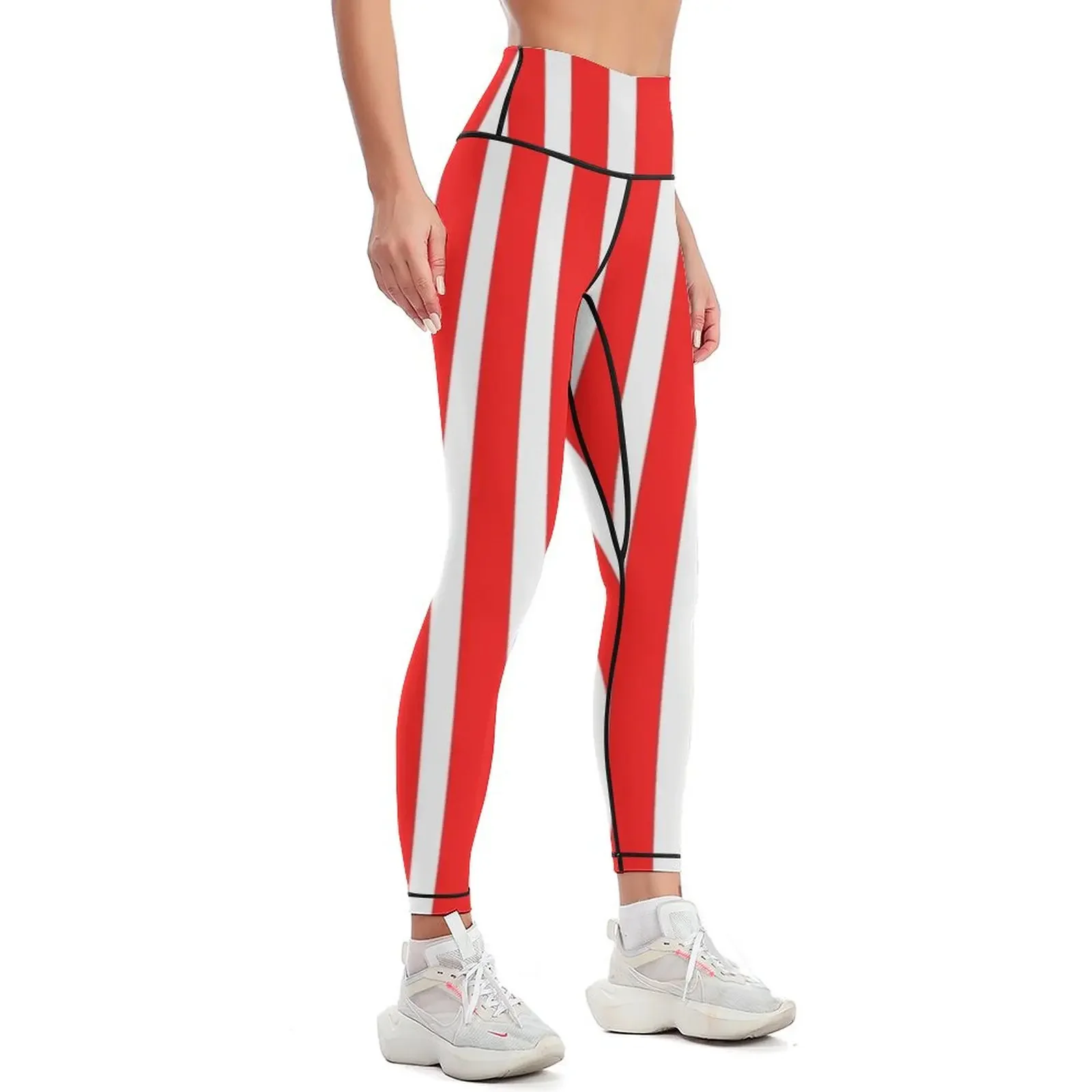 Vertical Striped, Retro Stripes Pattern Leggings sport pants Female legging pants Women sportwear gym's clothing Womens Leggings