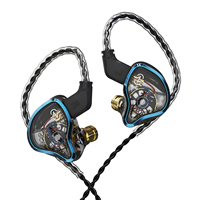 CCZ Warrior In-ear Monitor 3BA+1DD Hybrid Earphones 2Pin Connector Wired Headphone 4N OFC Cable Music Headset HiFi Sports Earbud