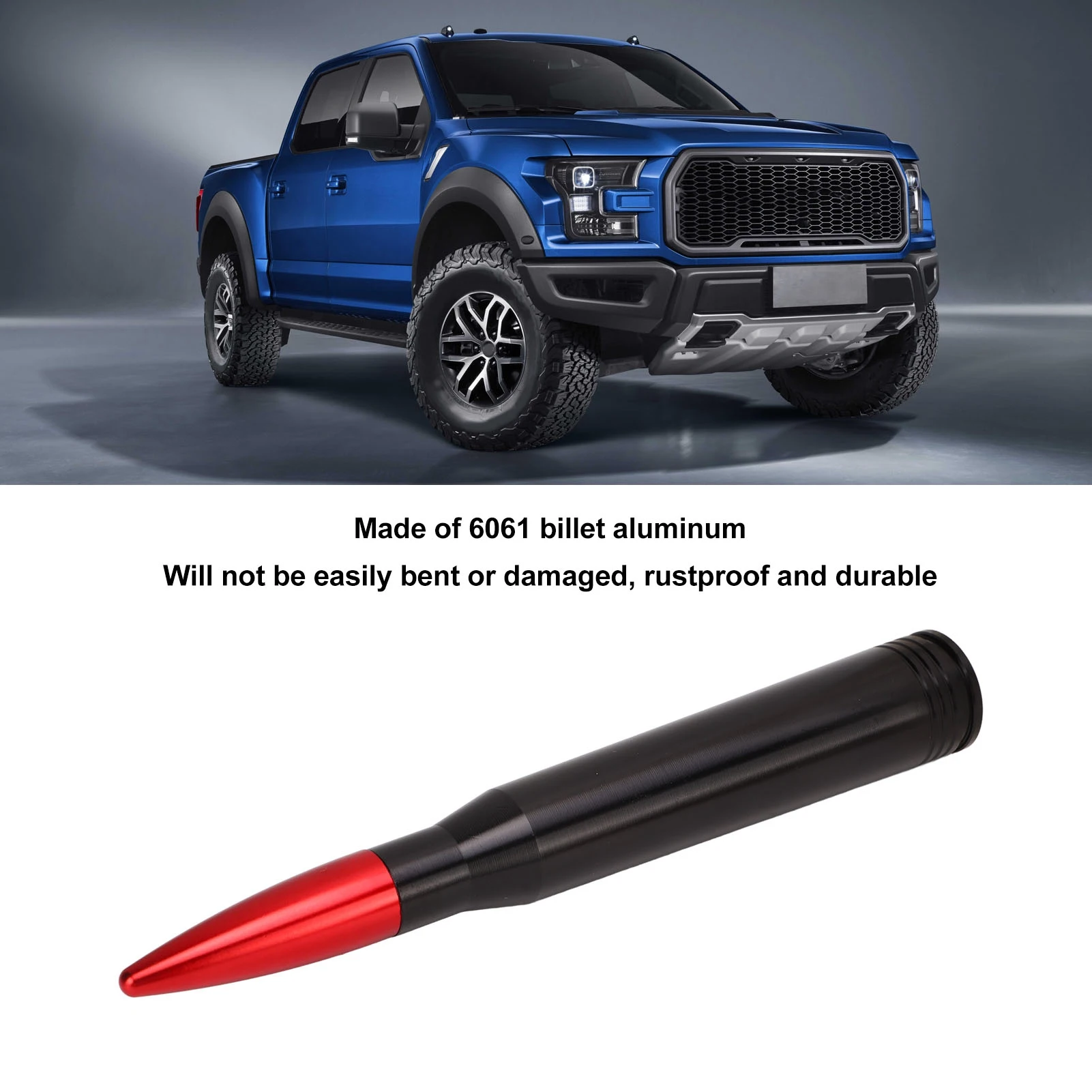 هوائي شاحنة ألومنيوم ، صاري بديل لفورد رينر ، هوائي سيارة ، 50 بر ، 50 عيار ، عيار 50 #6