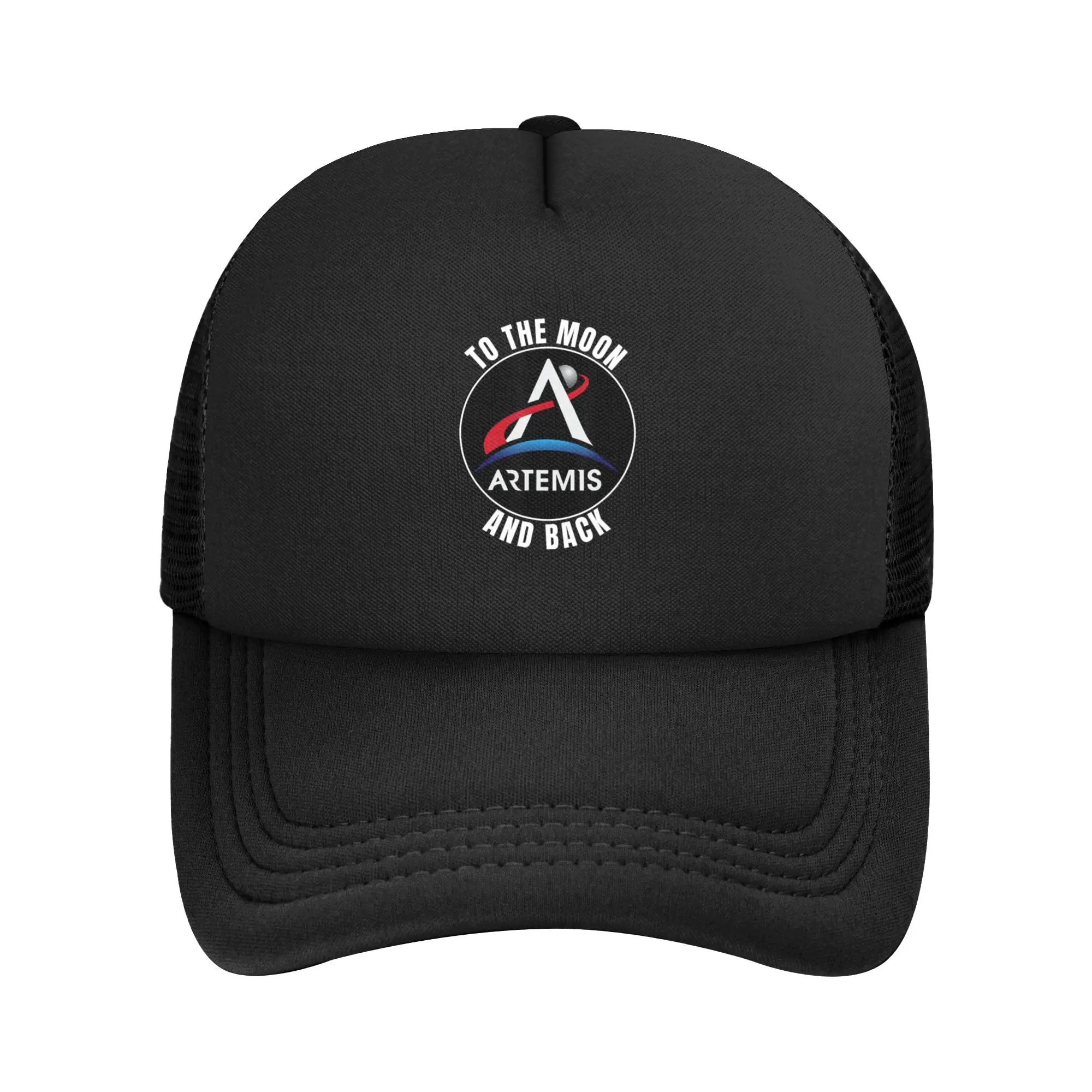 A-Artemis Space Program Commemorative Trucker Hat Unisex  Hat Sun Hat Racing Cap Adjustable Mesh Baseball Cap