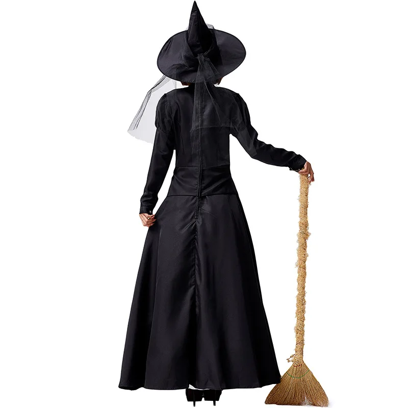 

Очаровательный костюм ведьмы, длинная шляпа доктора, ролевой костюм на Хэллоуин, длинный халат маленькой ведьмы для женщин, Хэллоуин, пар