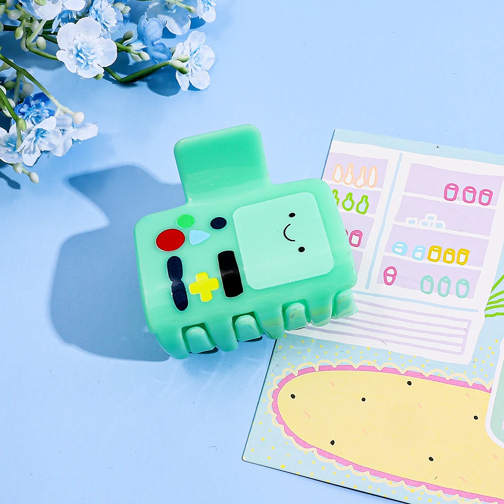 

1 шт./6 шт., мультяшная компьютерная заколка для волос, милый дизайн, свежий цвет, сильная ручка, практичные повседневные аксессуары для волос