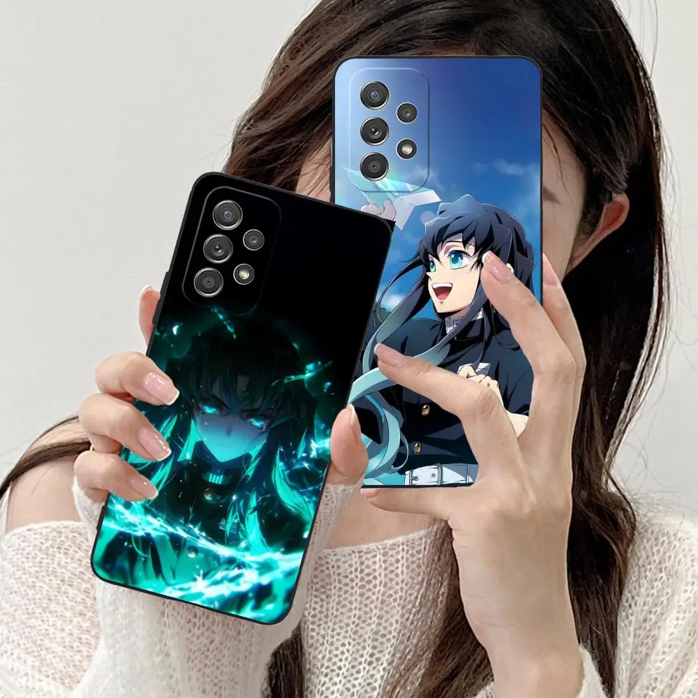 شيطان القاتل Muichiro قضية الهاتف لسامسونج غالاكسي A73 72 71 70 56 55 54 53 52 36 35 34 23 16 15 5G الطباعة الملونة جميلة #4