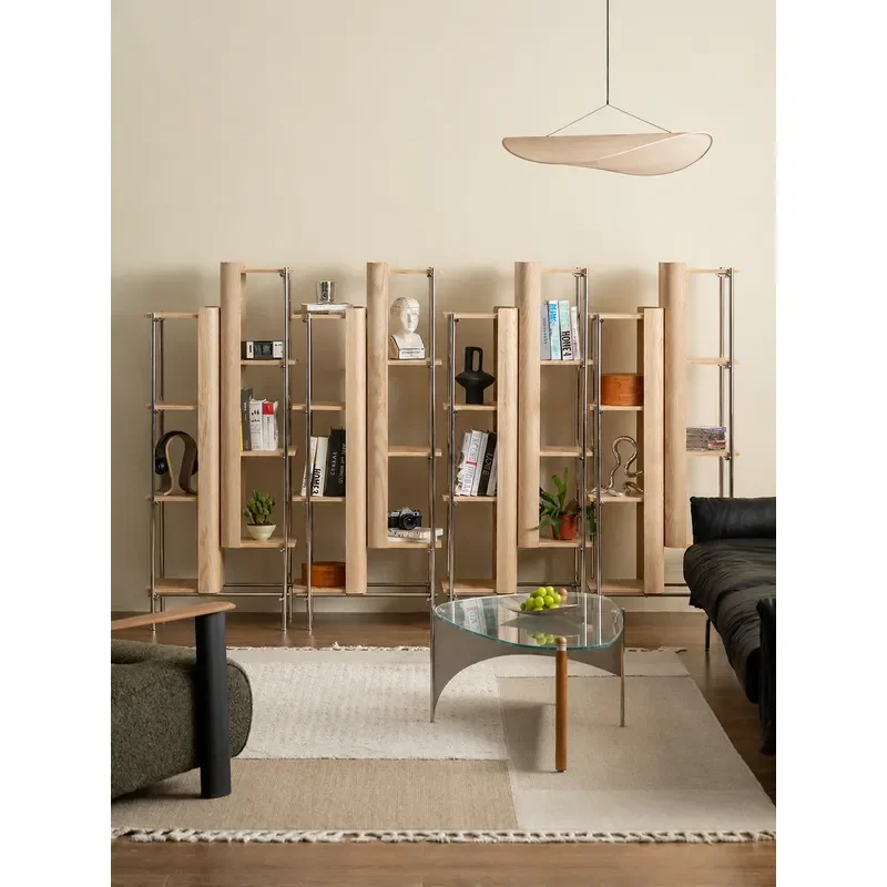 Ikuno Anbu Modern Simple Bookshelf Home Floor Shelf Multifunctional Vertical Corner Wall Invisible Bookshelf