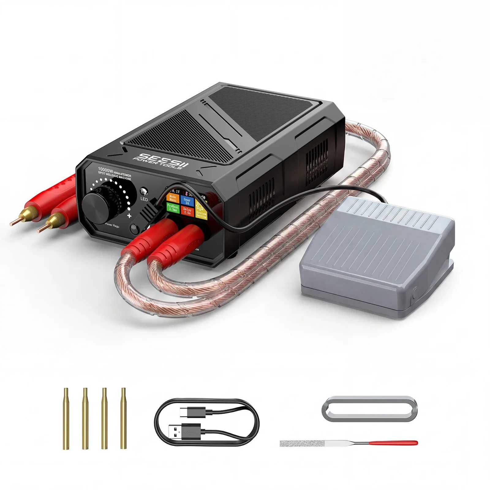 10000W Portable Spot Welder High Power Handheld Spot Welding Machine 0.3MM Nickel Strip for 18650 Lithium Battery