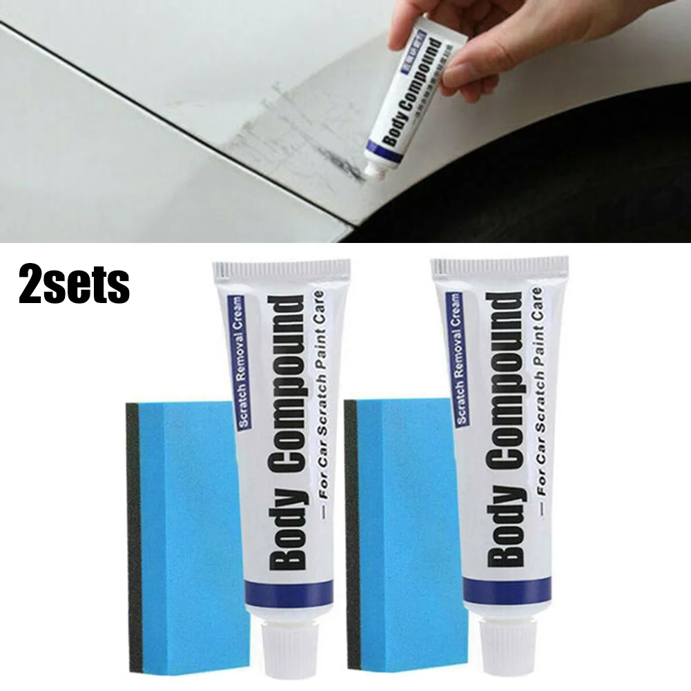 1/2Sets Car Scratch Remover Autos Body Paint Scratch Care Car Polishing Body Compound Paste Paint Repair Auto Accessories