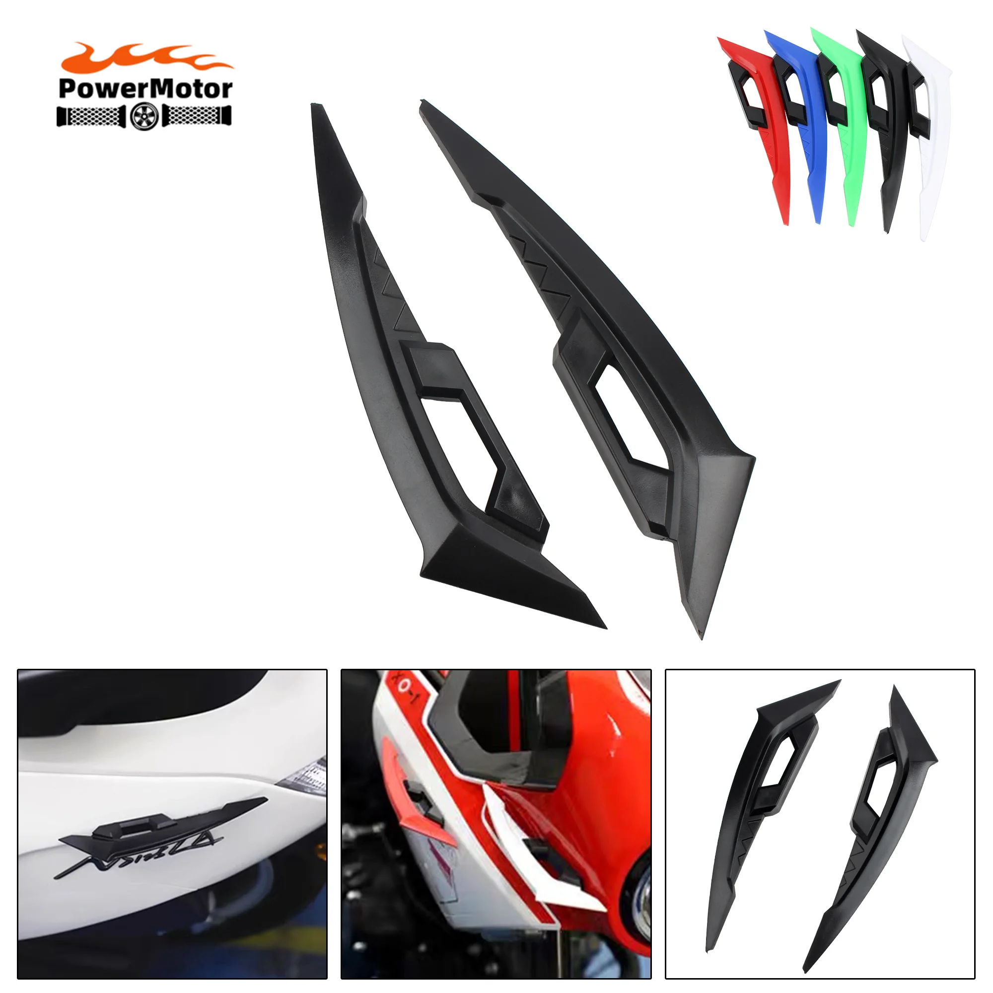 1 paar Universal Motorrad Front Verkleidung Winglets Seite Spoiler Dynamische Flügel Aufkleber Motorrad Winglet Aerodynamische Modifikation
