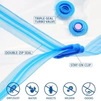 vacuum storage Organizer bags,travel suitcases essentials, wardrobe Clothes compression packaging sealing bag camping equipment - Image 2