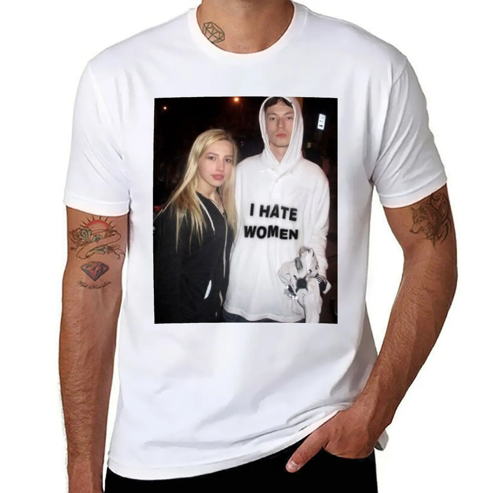 

Bladee I Hate Women T-Shirt anime stuff Luxury man sweat Blouse Men's t-shirt