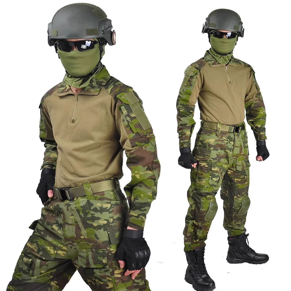 Tactical pants, frog suit pants, navy blue cycling workwear pants, knee pads, elastic training pants, tactical commuting pants