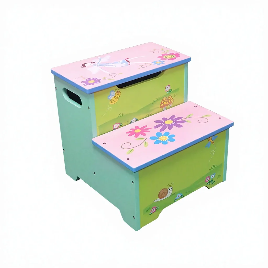 

Toddler Step Stool With Case Ottoman Bedroom Furniture #Modern Kid Simple Storage Cartoon Chair