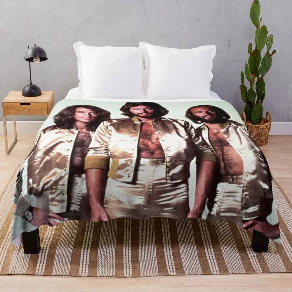 Design Actually A Bee gees Band Poster Throw Blanket Moving for babies Blankets