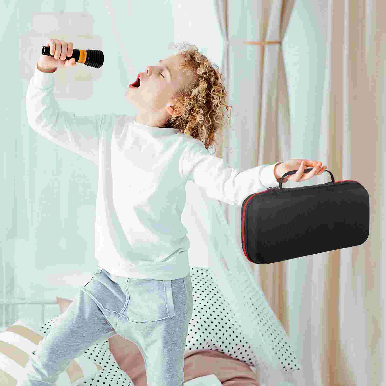 Draadloze microfoon opbergtas Kabel Twee koffers Handheld draagmicrofoons Etui Rits Reizen