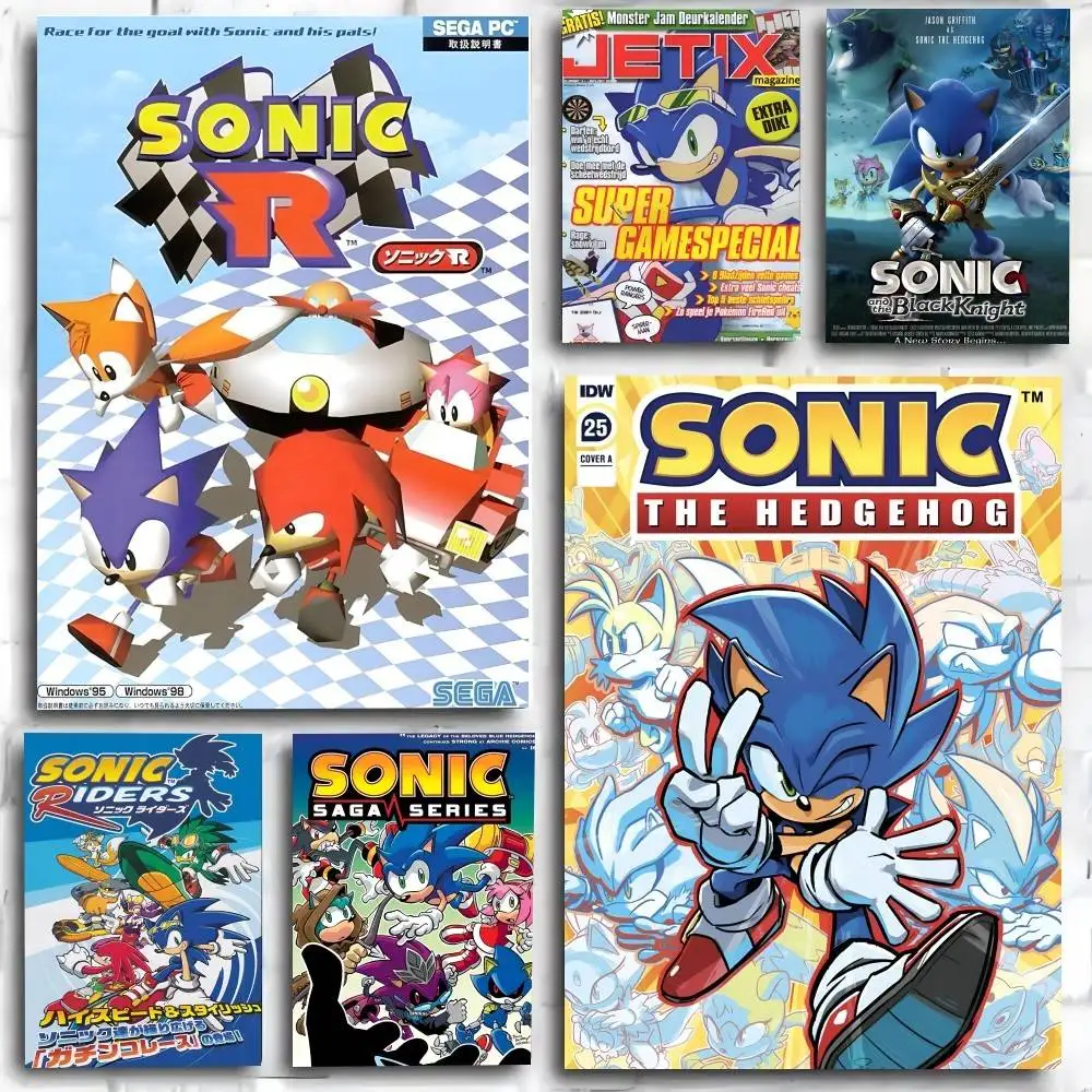 Anime-Spiel S-SonicS Poster Kunstdruck im Anime-Stil, Heimdekoration, ideales Geschenk, perfekte Raumdekoration