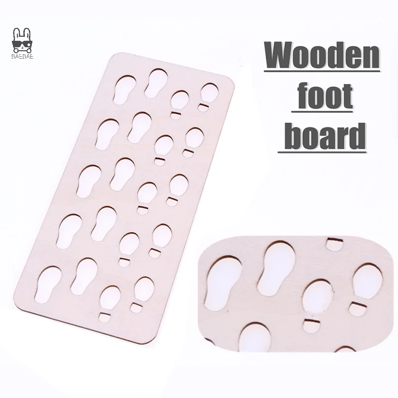 1Pc 1:6 Dollhouse Miniature Wooden Foot Pad Floor Rug Footpad Model Furniture Ornament Living Scene Decor Toy