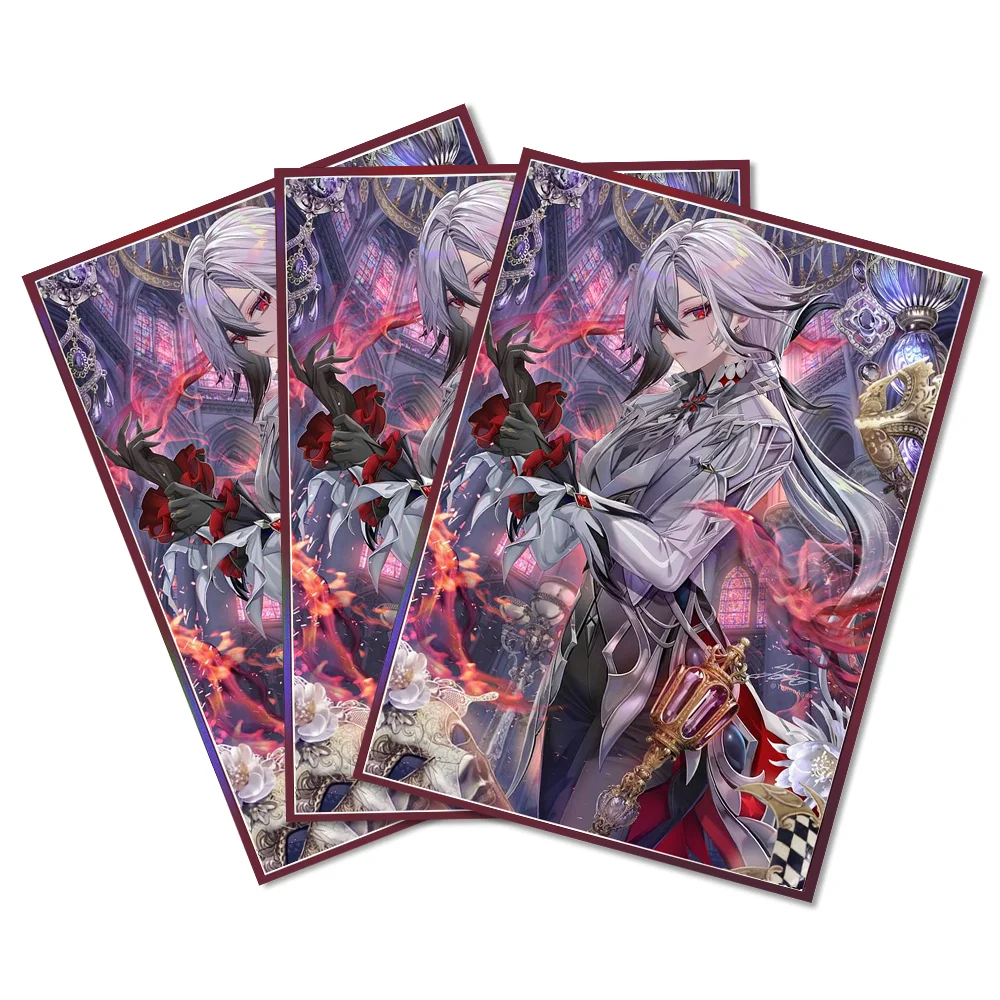 60 peças 67x92mm mangas de cartão holográfico protetor de cartão de anime usado para cartões de negociação de tamanho padrão mgt/ptcg