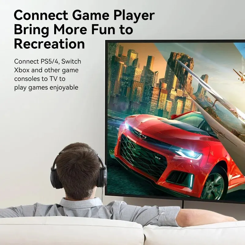 Vention Cable HDMI Compatible Apple TV PS4 Splitter Switch 4K 60Hz Audio Vídeo - imagen 4