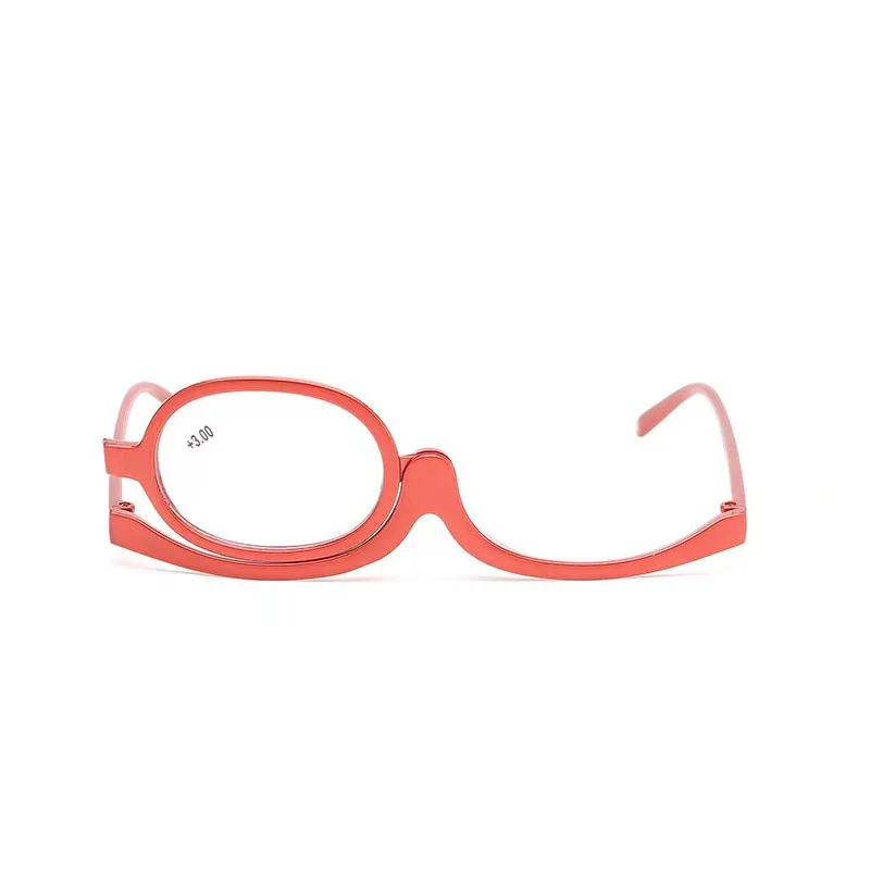 New Rotating Magnifying Makeup Reading Glasses for Women Folding Clamshell Cosmetic Presbyopic Glasses for Elder Unisex