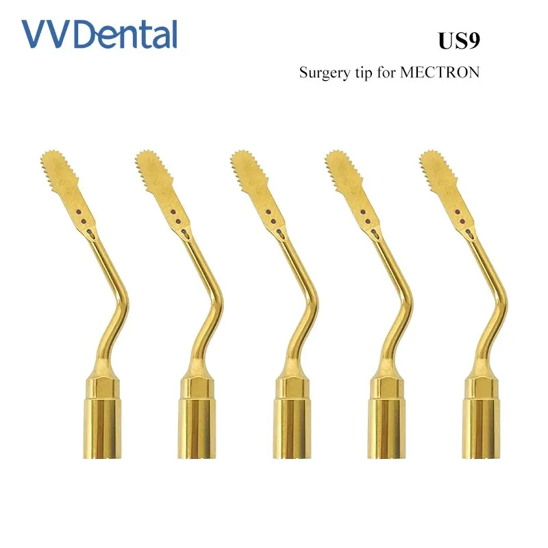 

VV Dental 5 PCS US9 Scaler Dental Piezo Surgery Tips For WOODPECKER/MECTRON PIEZOSURGERY/NSK Handpiece Bone Cutting Tip Tools