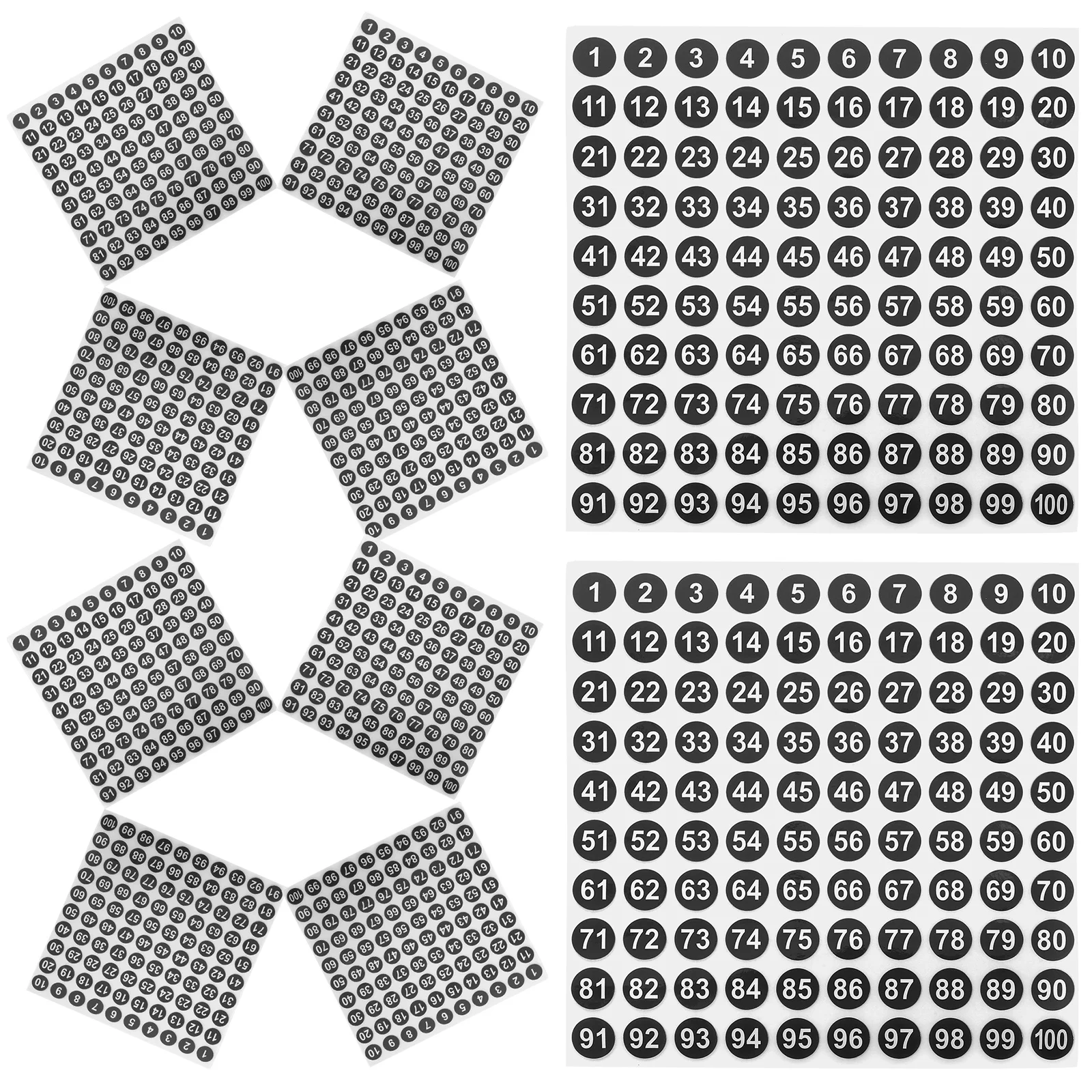 

50 листов наклейки с круглыми номерами, классификационные этикетки с номерами, офисная медная пластина для организации маркировки, кодирования
