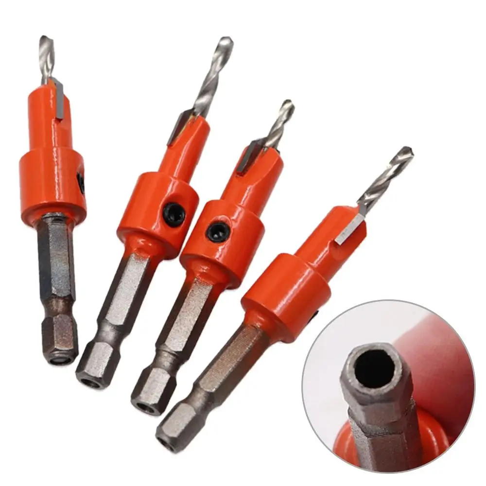 Multifunctional Countersink Drill Bit Woodworking Hex Shank Hole Opener Drilling Tools Wood Metal Hole Cutter Countersink Drill