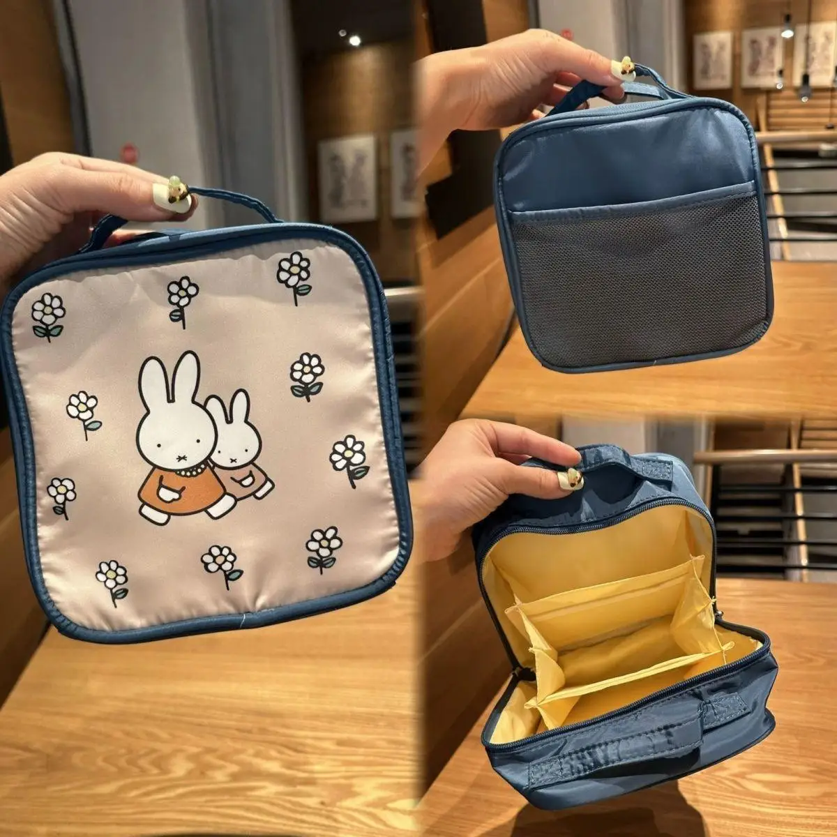 

2025 Miffy Kawaii мультяшная косметичка милый аниме кролик многофункциональная сумка для хранения помады милая сумка для хранения для девочек