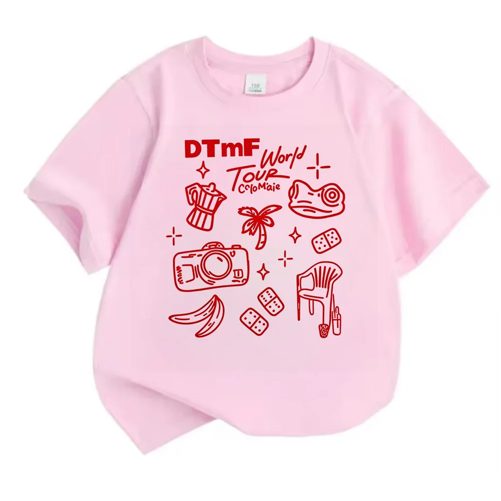 Kids Tops Rapper Bad Bunny Tour 2026 Print  Casual Aesthetic Trendy T-shirt Hip-hop  Baby Fashion Children Tees