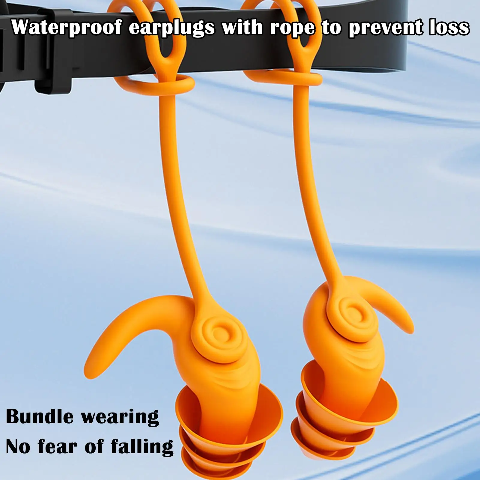 3 طبقة مكافحة الضوضاء سيليكون قابلة لإعادة الاستخدام سدادات مقاوم للماء السباحة الأذن المقابس للنوم الغوص تصفح لينة الراحة واقي أذن