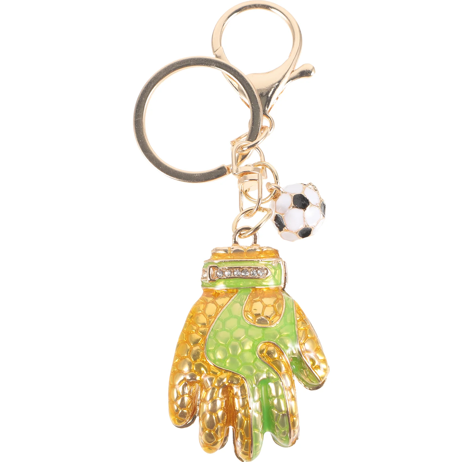 Goalkeeper Glove Keychain Bag Car Ring Football Gloves Schoolbag Pendant Purse for Ornaments The