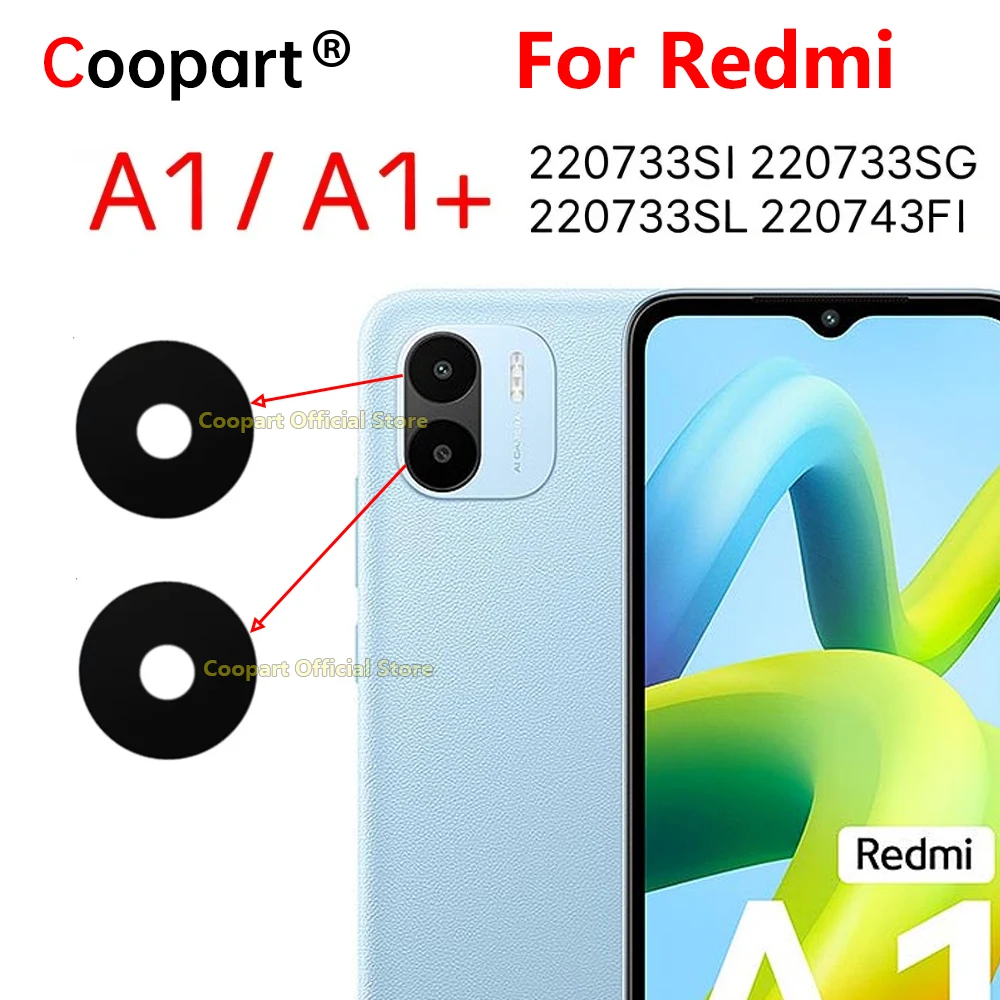 

Стеклянные линзы задней камеры Coopart для Xiaomi Redmi A1 A1 + Plus, замена 220733SI 220733SG 220733SL 220743FI