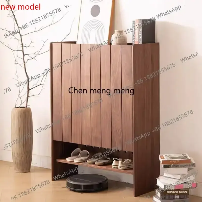 N138Modern High Design Shoe Cabinet Storage Strong Living Room Shoe Organizer Luxury Solid Wood Estante Para Zapatos Furniture H