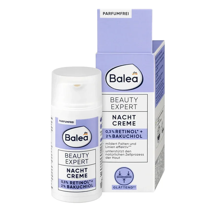 Original Genuine Germany Balea 2% Bakuchilo Night Cream Original Face Cream Retinol Firming Nourishes Remove Wrinkles Skincare